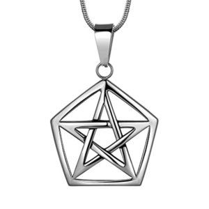 Leviathan Satanic Pentacle Necklace  Stainless Steel